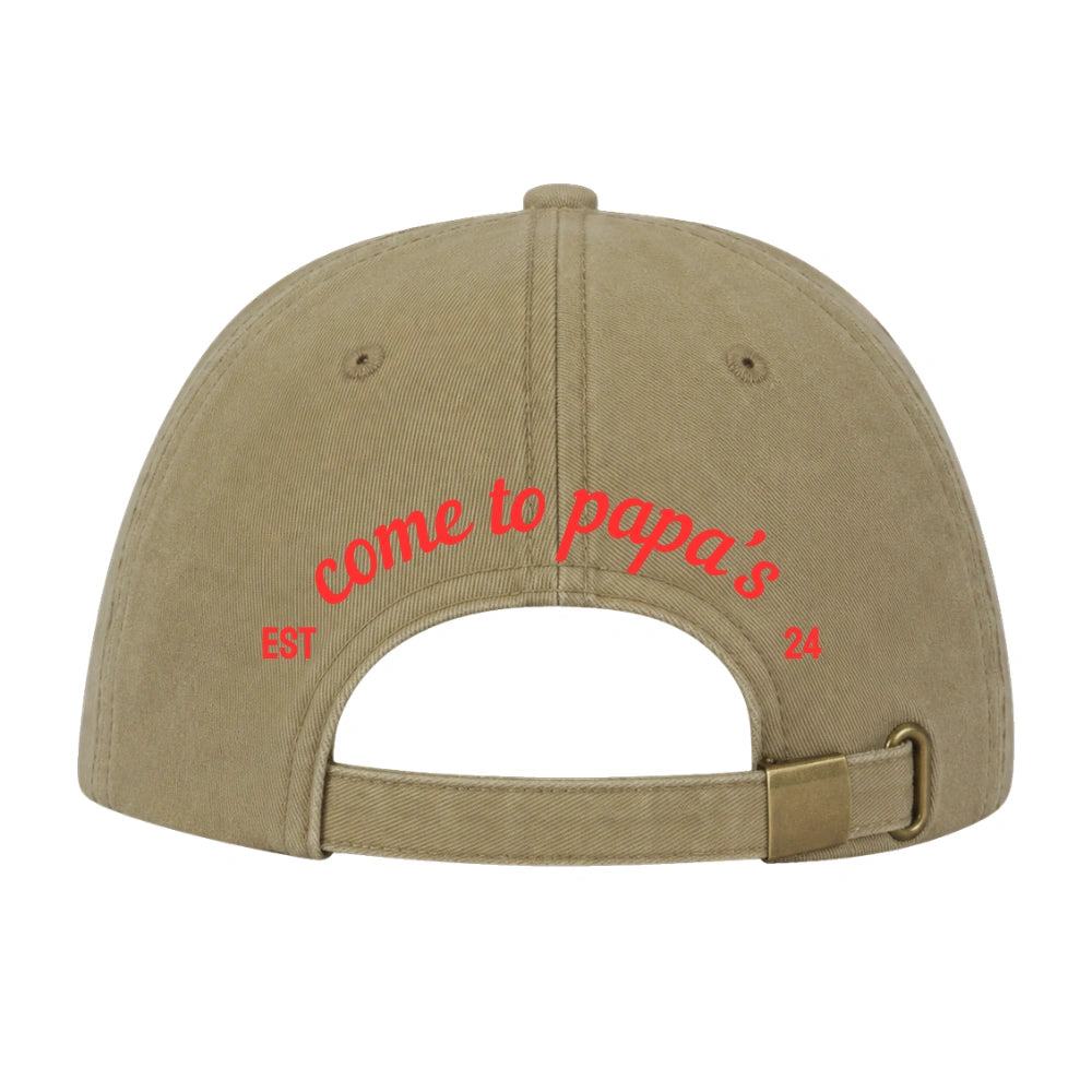 Papa's Washed Cotton Cap - Khaki